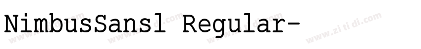 NimbusSansl Regular字体转换 NimbusSansl Regular字体转换
